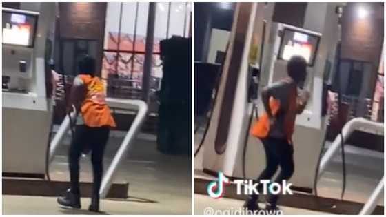 Female pump attendant stuns netizens with amazing dance moves: “she must change her job”