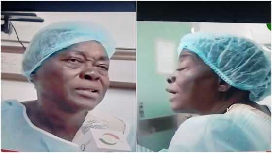 People insulted me - 56-year-old Ghanaian woman weeps as she gives birth to twins for first time