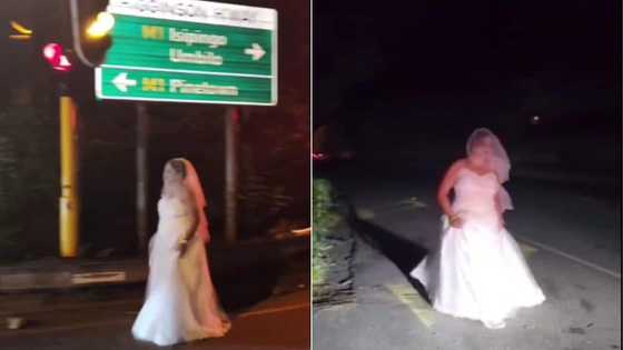 Video of random bride roaming streets at night scares peeps online
