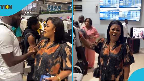 Dr Likee struggles to pronounce 'Milton Keyes' after meeting Obaapa Christy, fans laugh, video trends