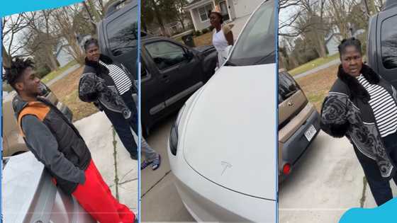 Ghanaian mother screams "wabodam?" after son buys Tesla for over GH¢500k