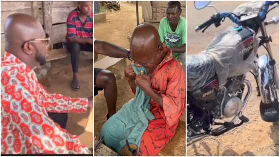 Osebo buys motorbike for need man in video; promises him monthly salary