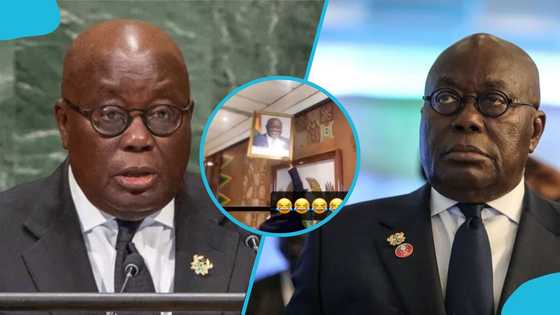 Akufo-Addo's photo removed from Jubilee House, video ignites laughter: "New era"