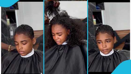 First-year YAGSHS student breaks down as teachers drag her to the salon to cut her long hair
