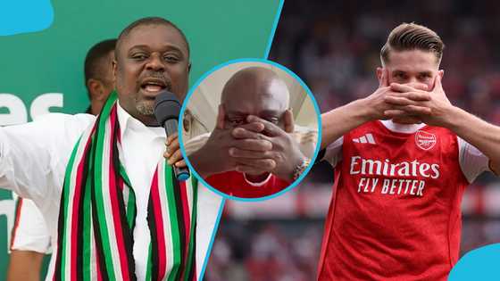Top politician Koku Anyidoho celebrates Arsenal’s victory against Leeds; fans share reactions