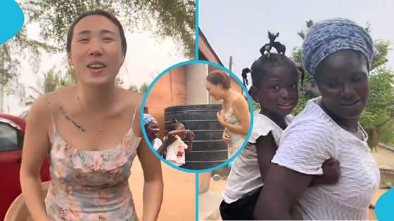 Obroni moment: Ghanaian girl cries as Chinese woman tries to carry her in viral video