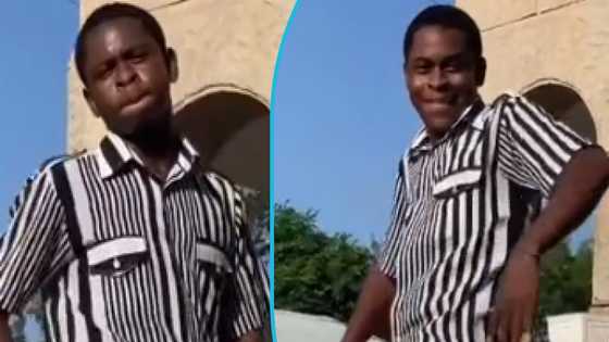 Adisadel College: Handsome student dances to upbeat song, adorable video wows many: "You nailed it"