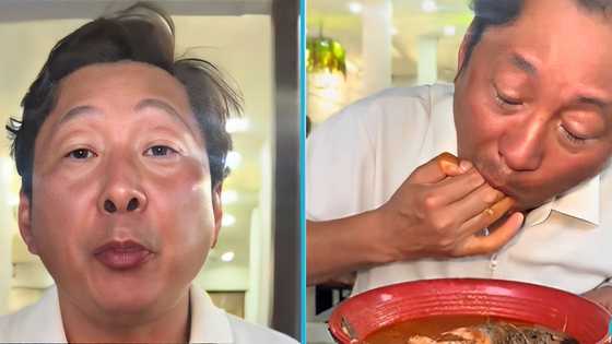 Asian man goes viral for enjoying fufu while singing KiDi’s “Lomo Lomo”