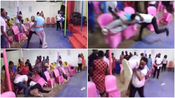 Pastor lifts man off the floor and throws him into the congregation during deliverance, video causes stir