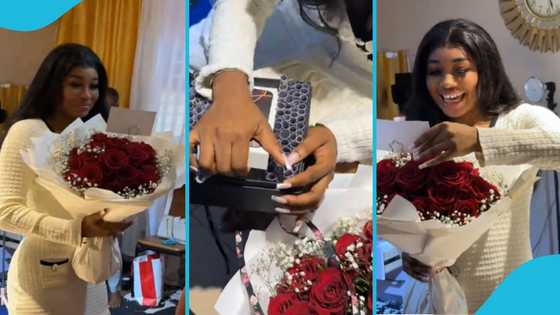 Ghanaian lady gets emotional as dad rewards her bountifully for passing her Law exam: "Proud moment"