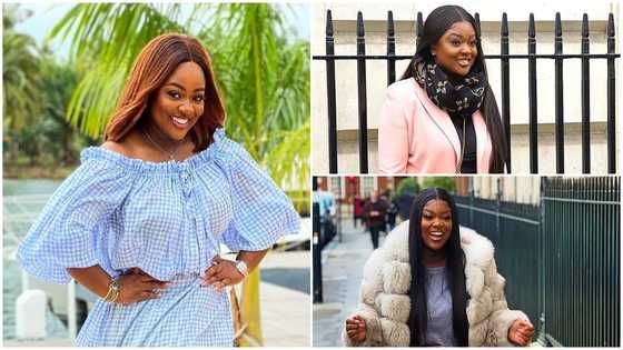 Ghanaian actress Jackie Appiah slays in a pink blazer and GH¢ 18600 Gucci Marmont shoulder bag