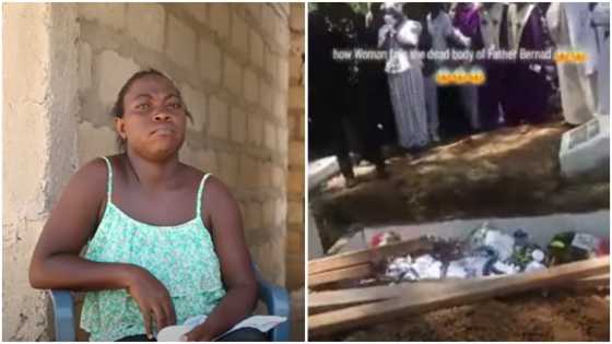 Father Bernard: Viral woman who jumped into casket of priest says he was everything to her