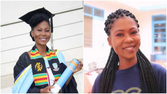 Ghanaian lady who spent 10 years after SHS working to fund herself finally bags 1st degree at 30