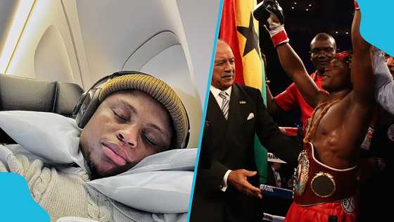 Flying High! Isaac Dogboe Looks Relaxed in Viral Airplane Photo