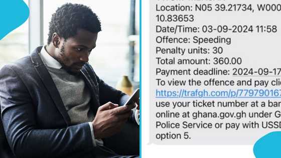 Ghanaian man astounded as MTTD sends him GH¢360 bill for overspeeding: "When did this start?"