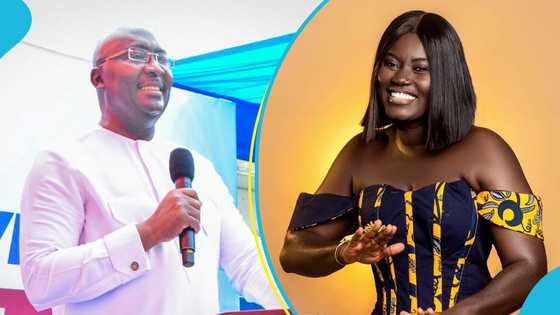 Afua Asantewaa thanks the vice president for sending her medicine for her lost voice during the sing-a-thon