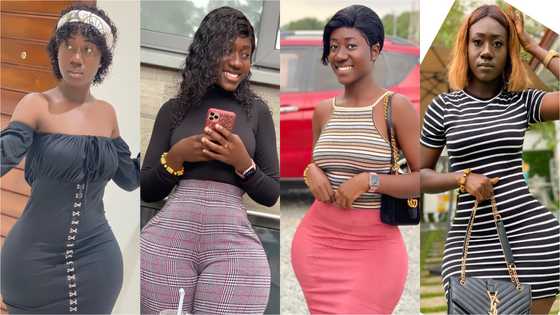 Chocolate: Hajia Bintu 'blesses' the internet with 3 photos wearing black; fans react