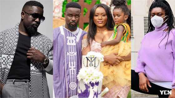 Sarkodie stuns social media with rare photo with brothers of his wife Tracy Sarkcess