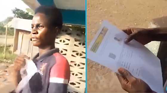 SHS graduate shreds his WASSCE results slip after failing woefully: "He must take a resit"