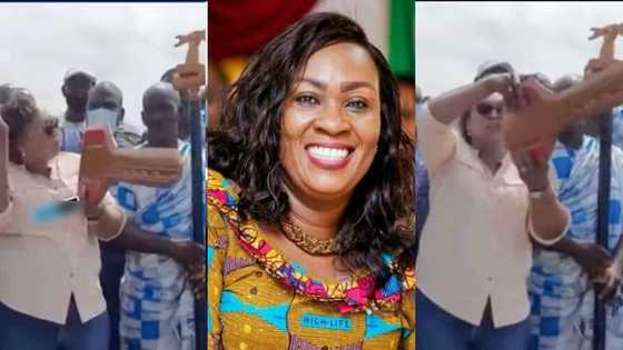 Hawa Koomson 'locks the sea' with huge wooden key to stop fishing activities