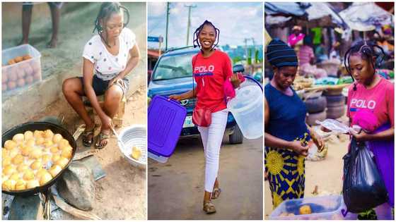 People react as lady shows how she hustles by hawking snacks on the street with pride