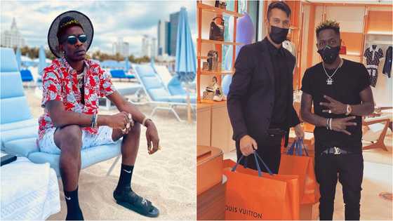 Shatta Wale splashes money as he goes luxury shopping in America; videos drop