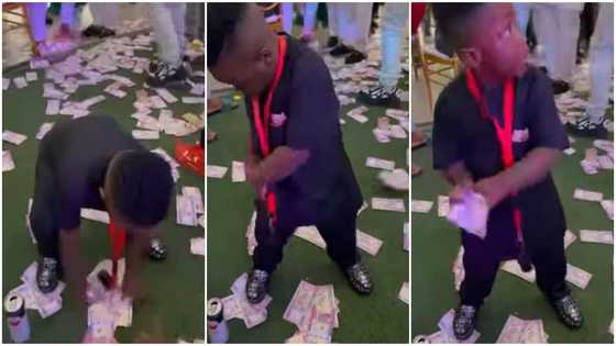 He will be a politician: Little boy videoed picking money at occasion in style