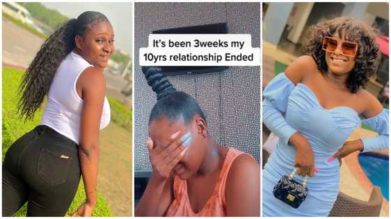 Many react as beautiful GH lady cries profusely as her relationship ends after 10 years, video surfaces