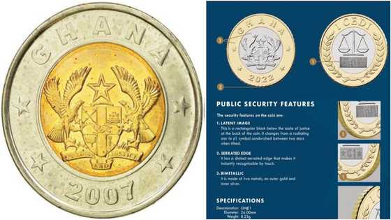 BoG changes features on GH¢1 coin; new coin starts circulation from Monday Dec 12