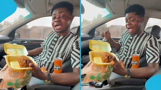 Ghanaian man laments over funeral jollof: "It's too small"