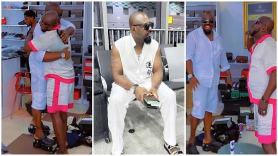 Osebo, the fashion icon, meets Nigerian actor Jim Iyke and calls him "Ashawo"; he explains.