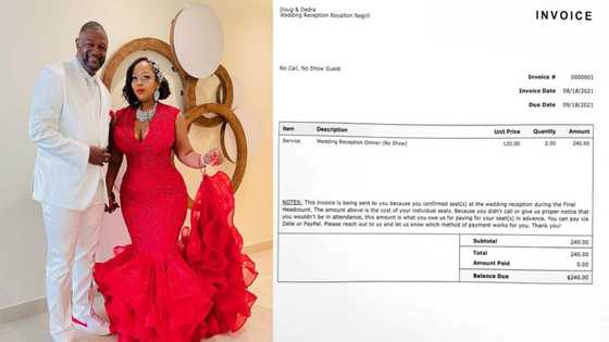 Newlyweds send GHc1.4k bill to invited guests who didn't show up at their wedding