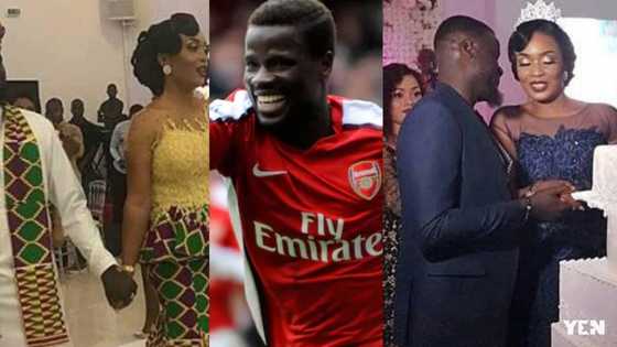 Beautiful photos drop as Emmanuel Eboue remarries after brutal divorce that left him broke