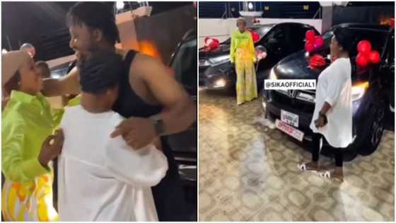 GH rich man gifts 2 wives new Honda CR-V car in video, netizen reacts: "Money stops all nonsense"