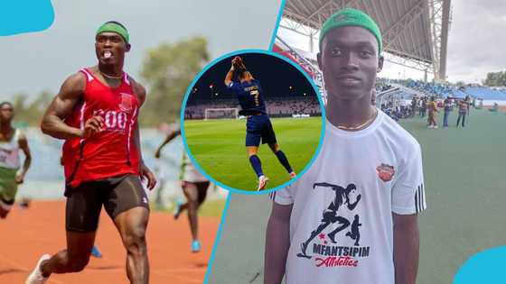 Mfantsipim student steals show at Super Zonals: Wins 200m final, hits Ronaldo's Siuu (Video)