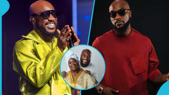 Kwabena Kwabena's beautiful mother looks gorgeous in a glittering brocade gown for her birthday shoot