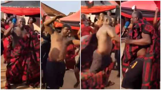 DCE goes crazy at funeral as DJ plays NPP song, drops his cloth to do legwork dance in viral video