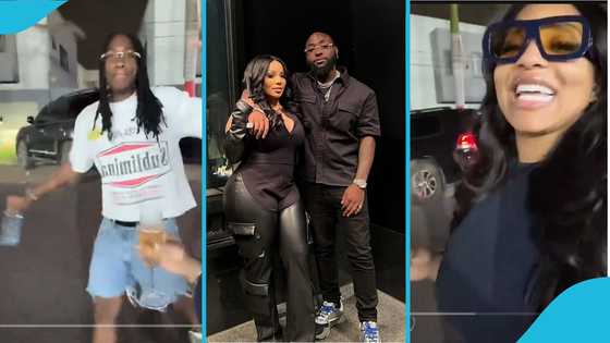 Dee Money spotted chilling with Davido's cousin in Ghana, makes her grin ear to ear