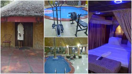 Many react as mud house rents for Ghc10k per day; it has indoor luxurious swimming pool & 4 bedrooms