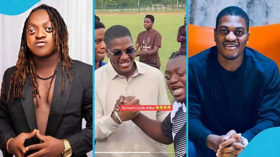 Sumsum excites as he meets Sharaf Mahama, calls him his 'brother' in a video