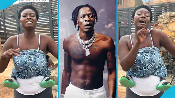 Shatta Wale mesmerised by pure water seller and nursing mother, gives her GH₵5k
