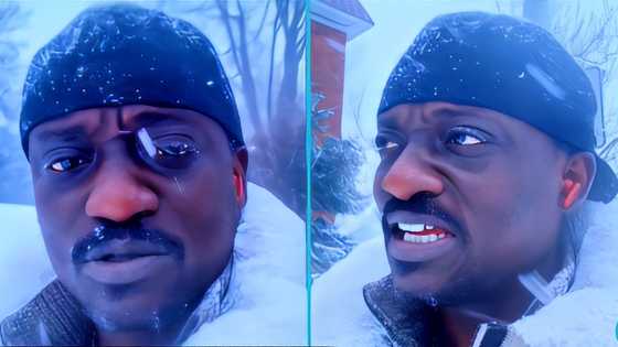 Ghanaian man cries over cold weather after relocating abroad: "It's like we live in a fridge"