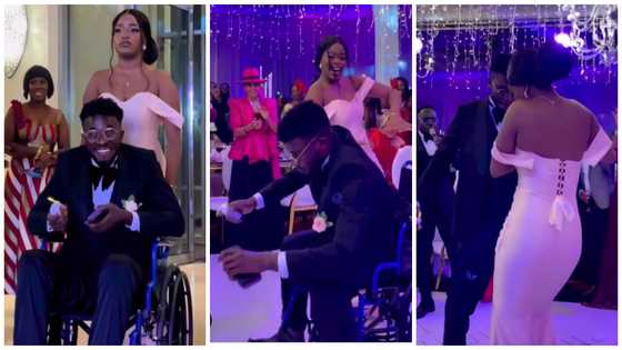 Ghanaian man injured & in wheelchair stands up to dance for best friend at his wedding