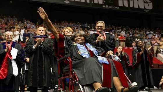 First African-American woman to attend the University of Alabama receives honorary doctorate at 89