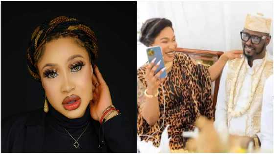 Tonto Dikeh caught on tape tearfully begging ex-lover Prince Kpokpogri not to leave her; full audio leaked