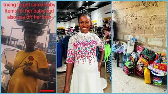 Pregnant Ghanaian woman who was hawking on street given loads of goods and helped to deliver