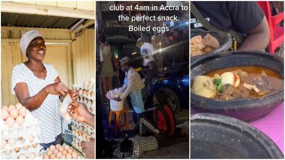 Christmas In Ghana: Hardworking Woman Sells Boiled Eggs And Pepper At 4 AM; Video Sparks Reactions