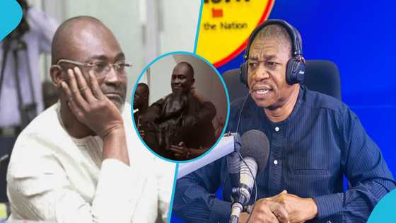 Kwabena Kwakye: Ken Agyapong mourns with late presenter's family, sobs as widow jumps into his arms