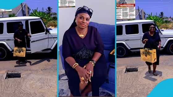 Maame Gold steps out in luxurious G-Wagon ahead of her father's funeral