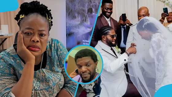 Artist Maame compares Jessica to Delilah as she trims Ogidi Brown's hair in hilarious video